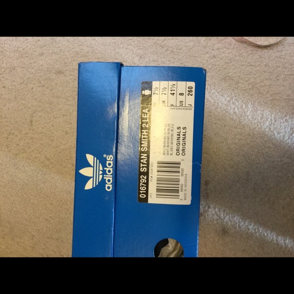 Adidas Stan Smith 2 Lea size 8 men’s worn once - Picture 1 of 8